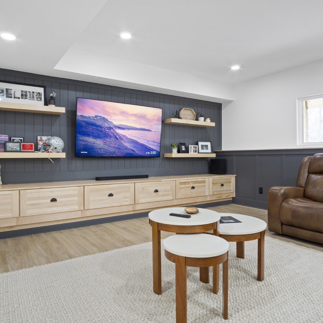 Modern Comfort: A Basement and Living Room Overhaul in Powell